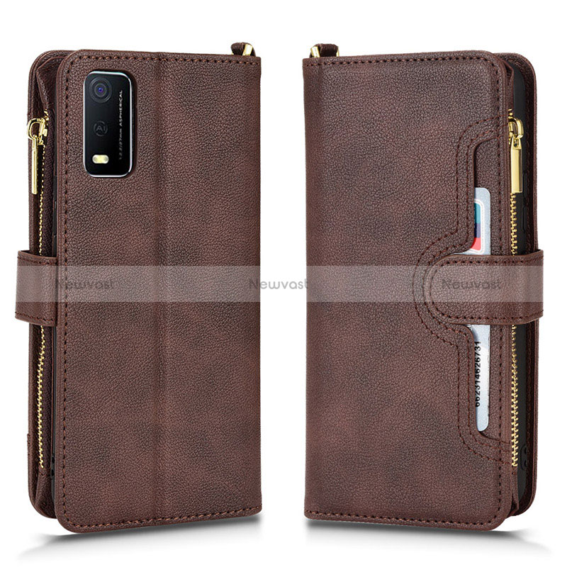 Leather Case Stands Flip Cover Holder BY2 for Vivo Y3s (2021)