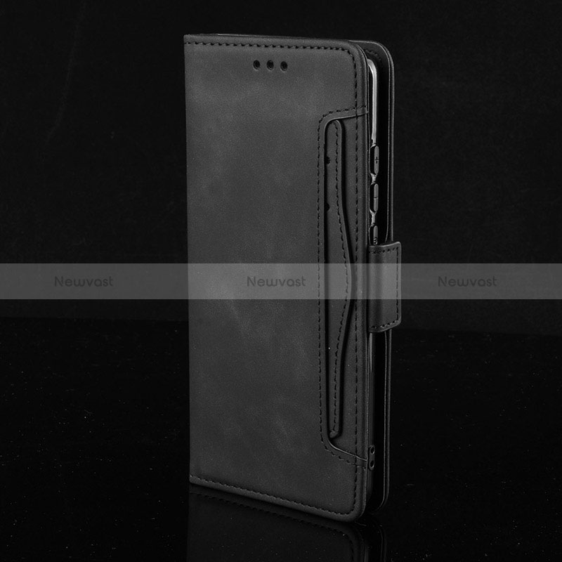 Leather Case Stands Flip Cover Holder BY2 for Xiaomi Redmi 9 Black