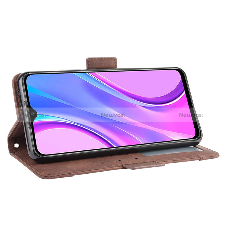 Leather Case Stands Flip Cover Holder BY2 for Xiaomi Redmi 9 Prime India