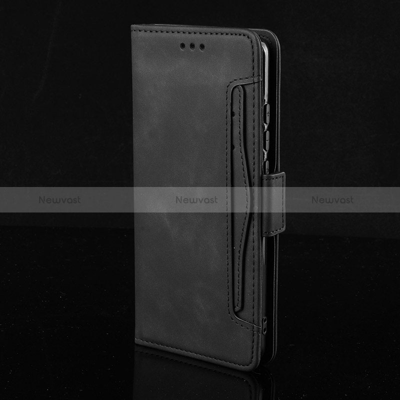 Leather Case Stands Flip Cover Holder BY2 for Xiaomi Redmi 9 Prime India Black