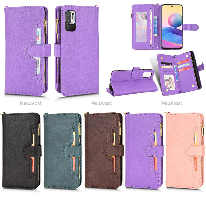 Leather Case Stands Flip Cover Holder BY2 for Xiaomi Redmi Note 10 JE 5G