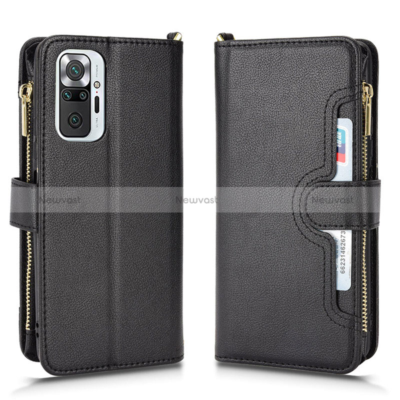 Leather Case Stands Flip Cover Holder BY2 for Xiaomi Redmi Note 10 Pro 4G