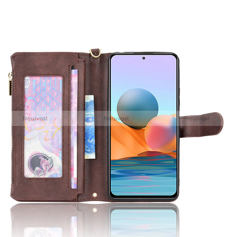 Leather Case Stands Flip Cover Holder BY2 for Xiaomi Redmi Note 10 Pro 4G