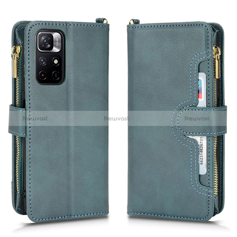 Leather Case Stands Flip Cover Holder BY2 for Xiaomi Redmi Note 11 5G