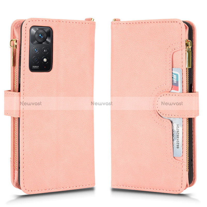Leather Case Stands Flip Cover Holder BY2 for Xiaomi Redmi Note 11 Pro 4G