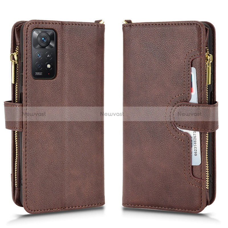 Leather Case Stands Flip Cover Holder BY2 for Xiaomi Redmi Note 11 Pro 4G