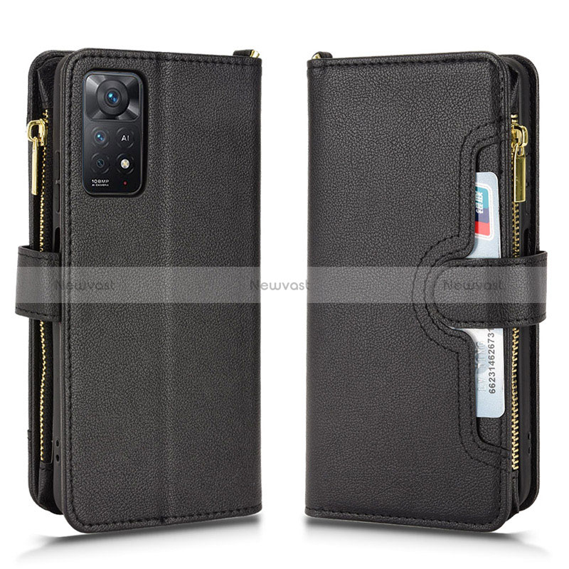 Leather Case Stands Flip Cover Holder BY2 for Xiaomi Redmi Note 11 Pro 5G