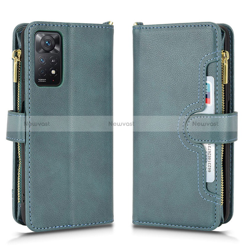 Leather Case Stands Flip Cover Holder BY2 for Xiaomi Redmi Note 11 Pro 5G