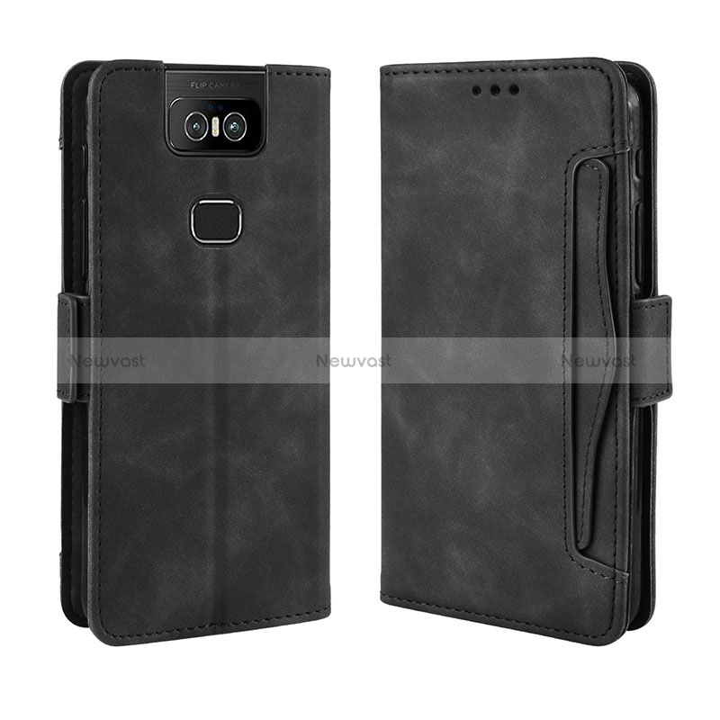 Leather Case Stands Flip Cover Holder BY3 for Asus Zenfone 6 ZS630KL