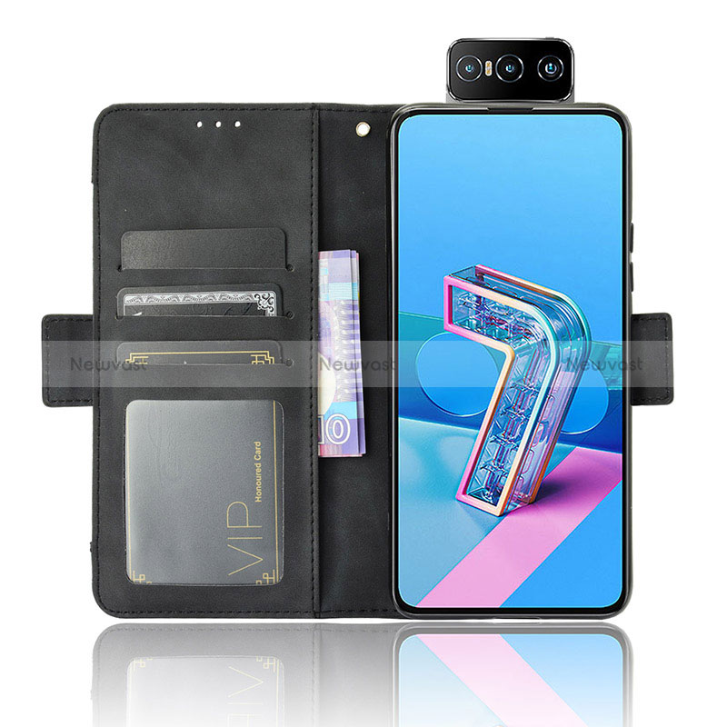 Leather Case Stands Flip Cover Holder BY3 for Asus Zenfone 7 ZS670KS