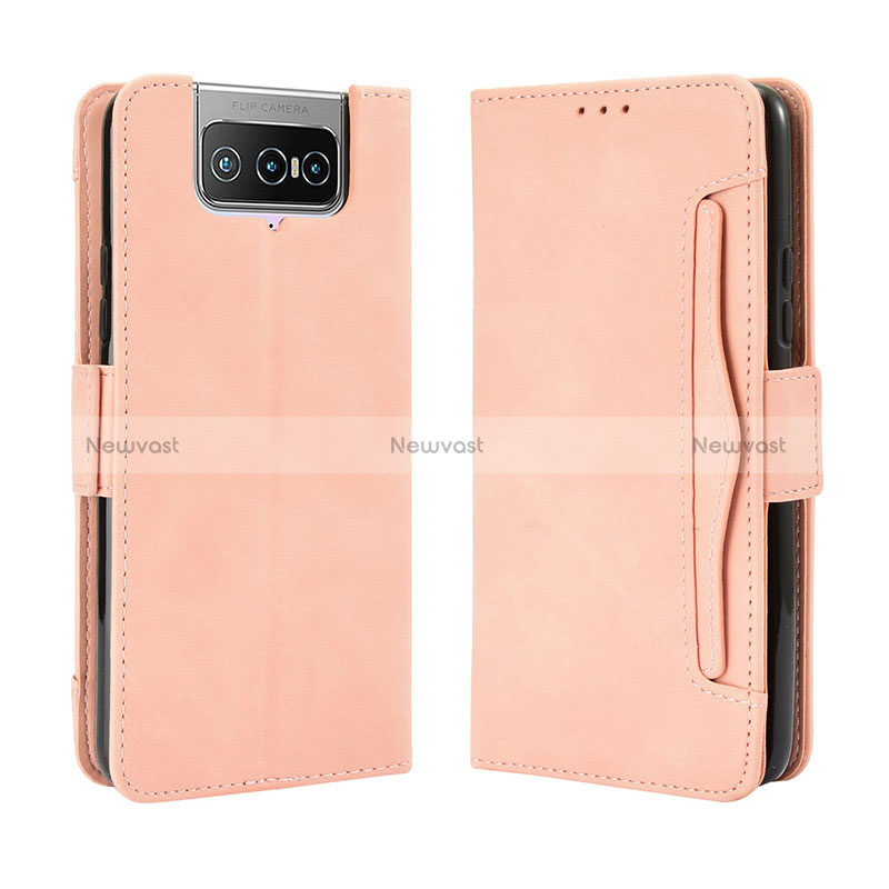 Leather Case Stands Flip Cover Holder BY3 for Asus ZenFone 8 Flip ZS672KS