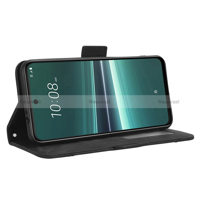 Leather Case Stands Flip Cover Holder BY3 for HTC U23 5G