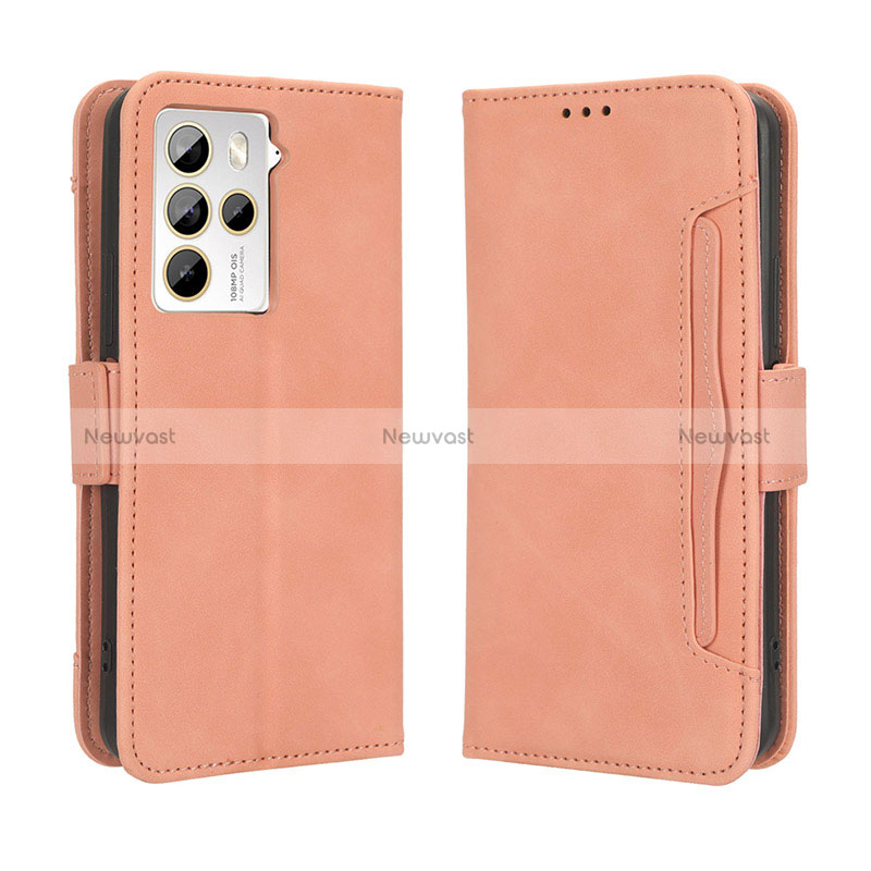 Leather Case Stands Flip Cover Holder BY3 for HTC U23 5G Pink