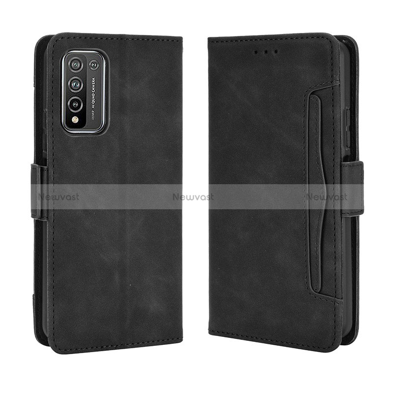 Leather Case Stands Flip Cover Holder BY3 for Huawei Honor 10X Lite Black