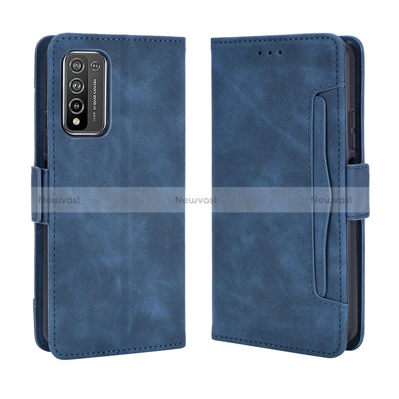 Leather Case Stands Flip Cover Holder BY3 for Huawei Honor 10X Lite Blue