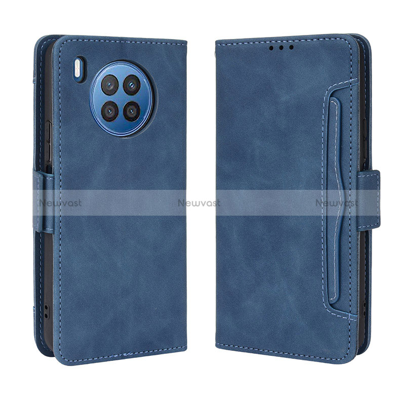 Leather Case Stands Flip Cover Holder BY3 for Huawei Honor 50 Lite Blue