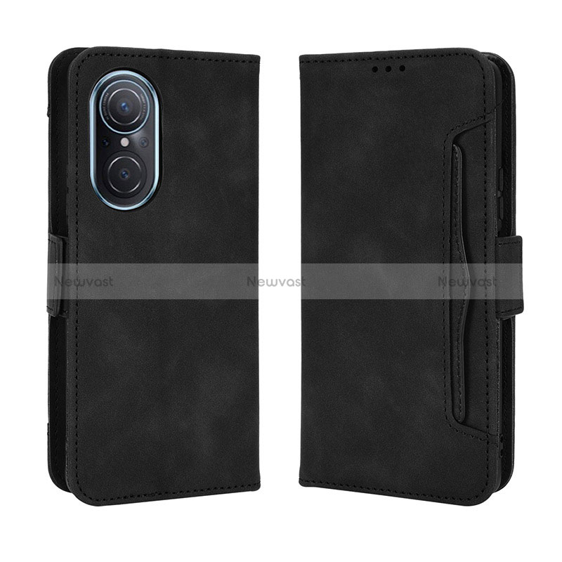 Leather Case Stands Flip Cover Holder BY3 for Huawei Honor 50 SE 5G Black