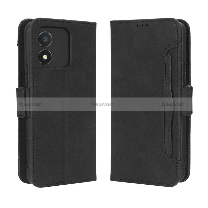 Leather Case Stands Flip Cover Holder BY3 for Huawei Honor X5 Black