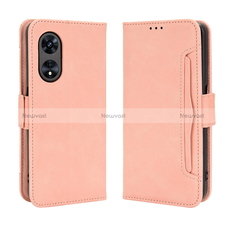 Leather Case Stands Flip Cover Holder BY3 for Huawei Honor X5 Plus Pink