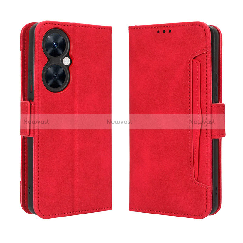 Leather Case Stands Flip Cover Holder BY3 for Huawei Nova 11i Red