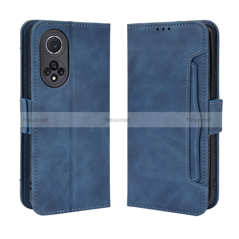 Leather Case Stands Flip Cover Holder BY3 for Huawei Nova 9 Pro Blue