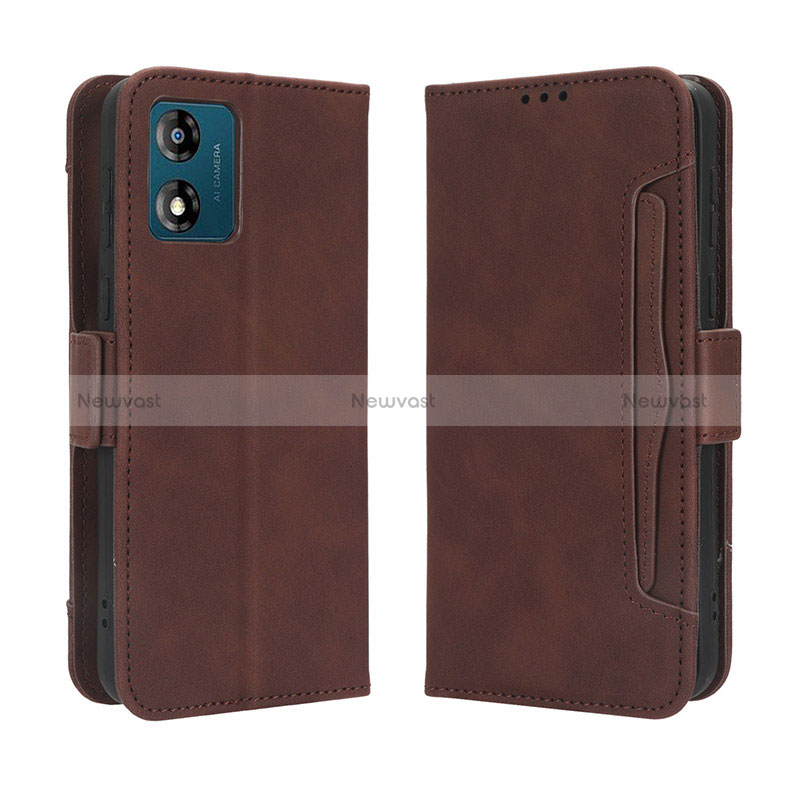 Leather Case Stands Flip Cover Holder BY3 for Motorola Moto E13