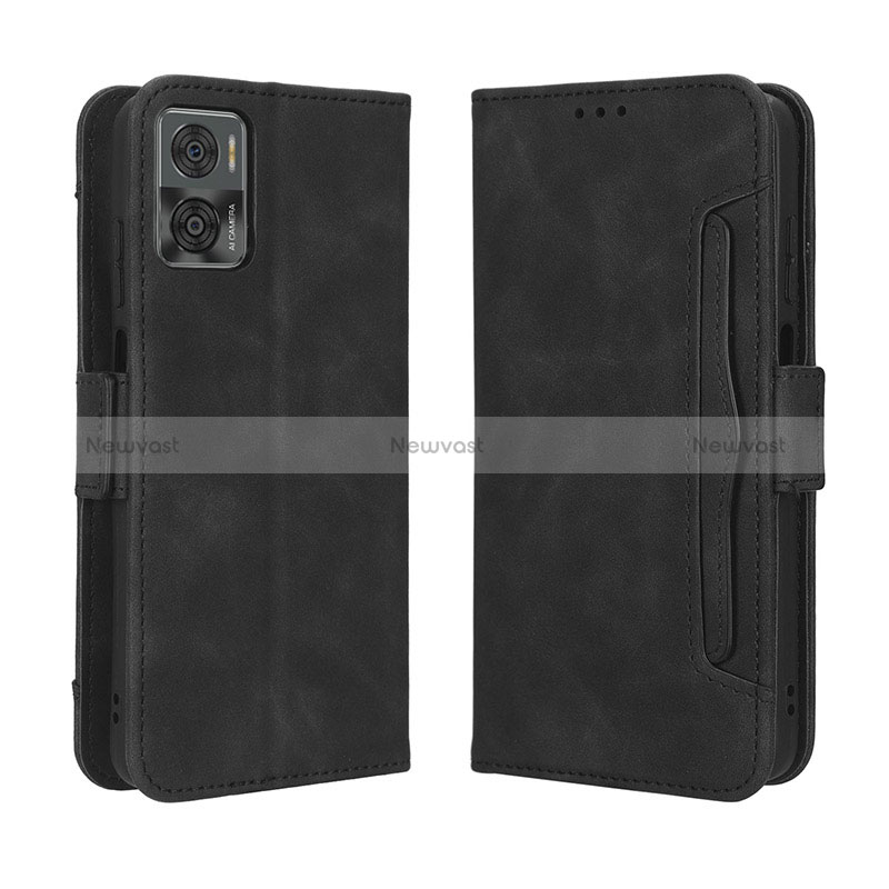 Leather Case Stands Flip Cover Holder BY3 for Motorola Moto E22