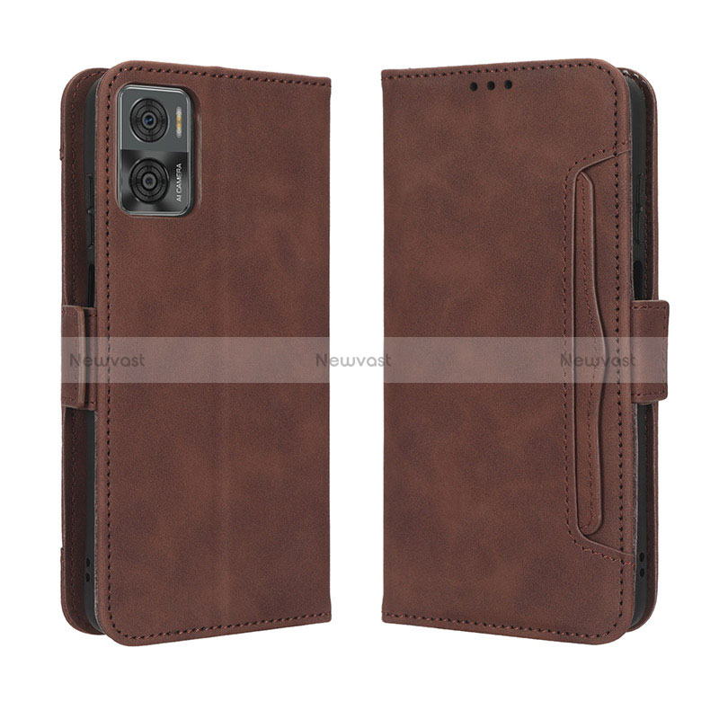 Leather Case Stands Flip Cover Holder BY3 for Motorola Moto E22