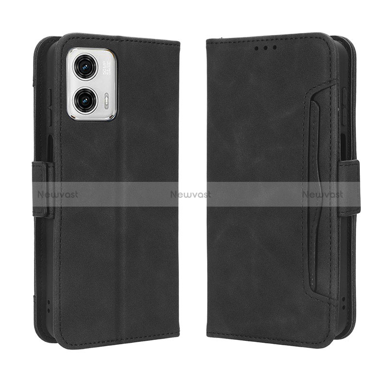 Leather Case Stands Flip Cover Holder BY3 for Motorola Moto G 5G (2023)