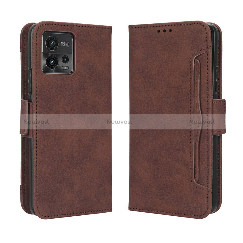 Leather Case Stands Flip Cover Holder BY3 for Motorola Moto G72