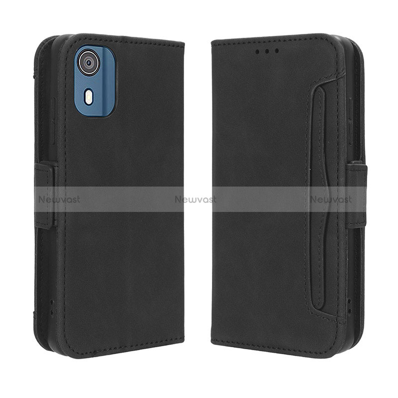 Leather Case Stands Flip Cover Holder BY3 for Nokia C02