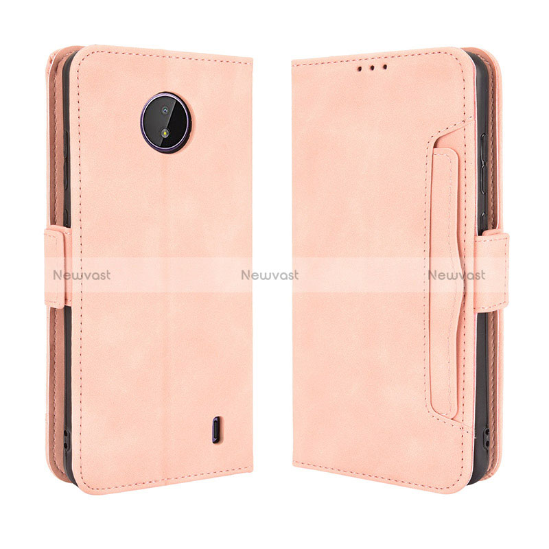 Leather Case Stands Flip Cover Holder BY3 for Nokia C10