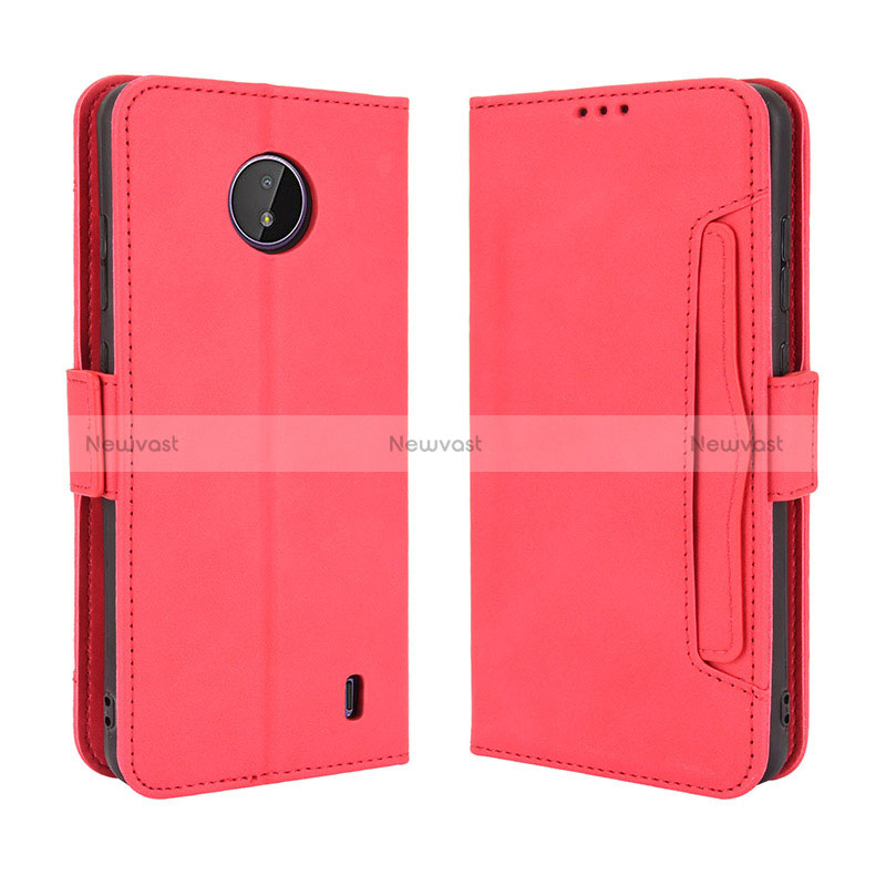 Leather Case Stands Flip Cover Holder BY3 for Nokia C10