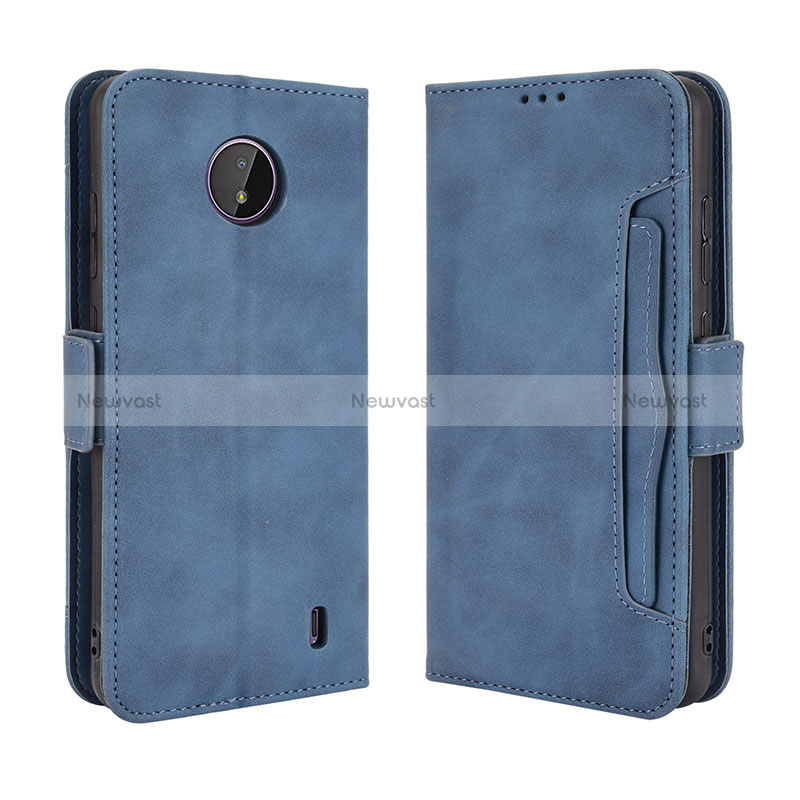 Leather Case Stands Flip Cover Holder BY3 for Nokia C10