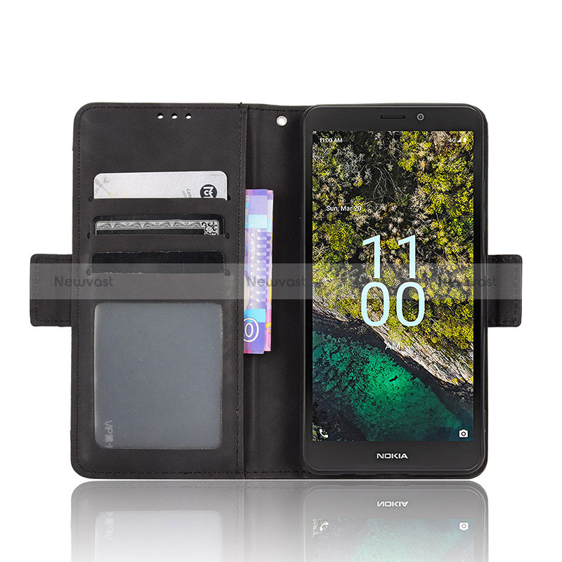 Leather Case Stands Flip Cover Holder BY3 for Nokia C100