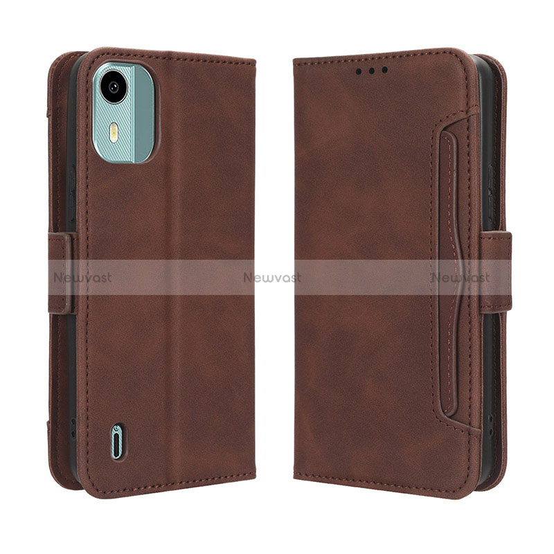 Leather Case Stands Flip Cover Holder BY3 for Nokia C12