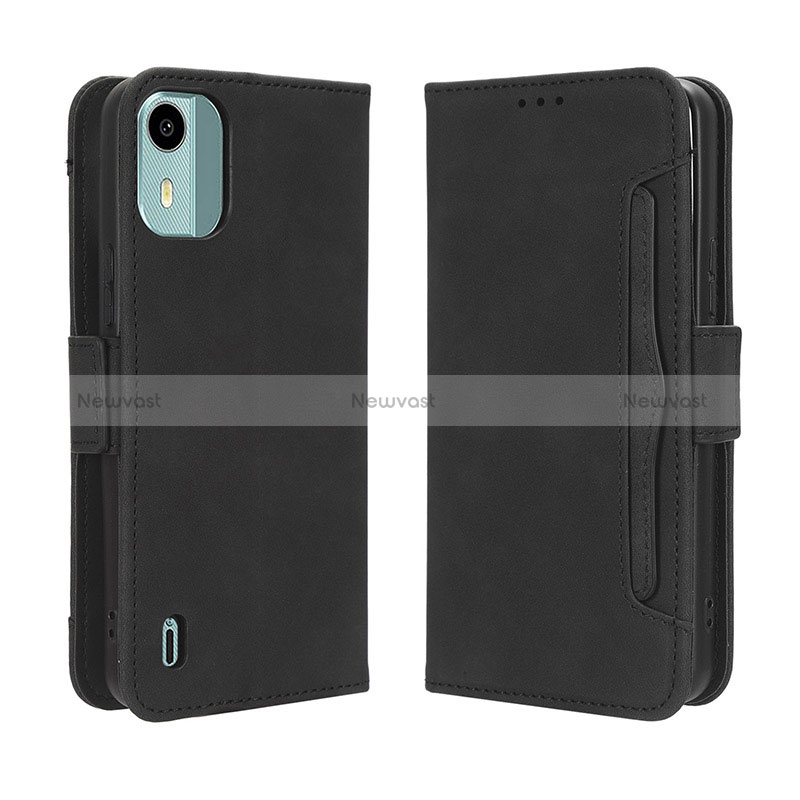 Leather Case Stands Flip Cover Holder BY3 for Nokia C12 Plus