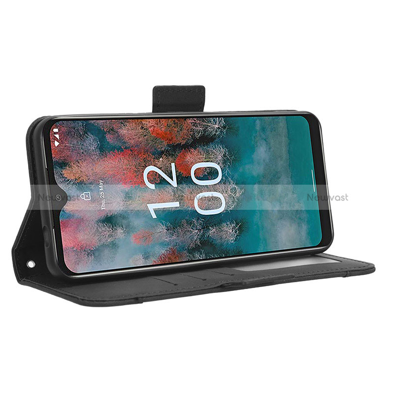 Leather Case Stands Flip Cover Holder BY3 for Nokia C12 Pro