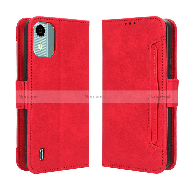 Leather Case Stands Flip Cover Holder BY3 for Nokia C12 Pro