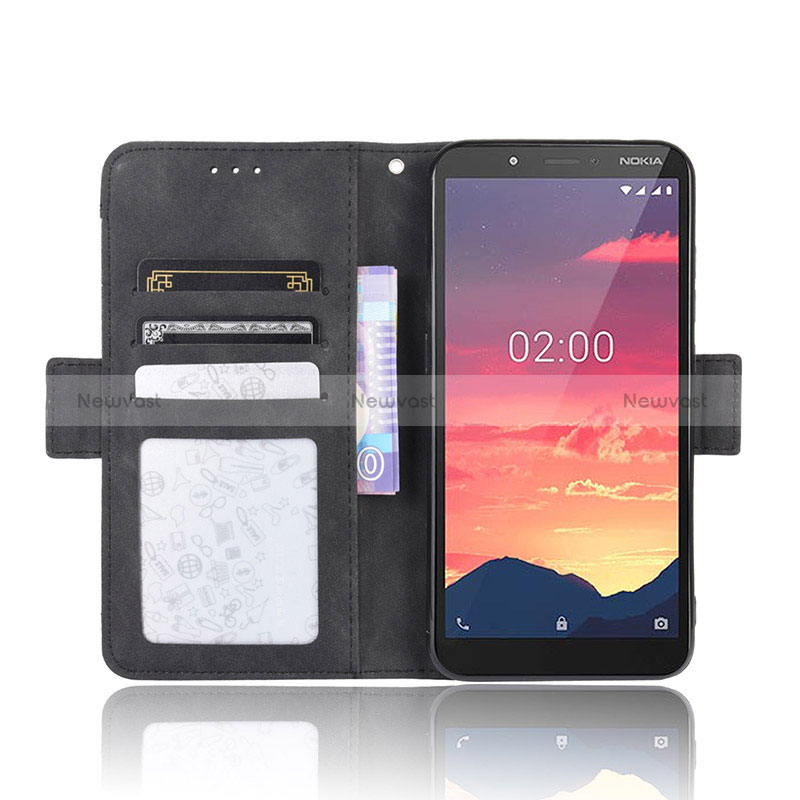 Leather Case Stands Flip Cover Holder BY3 for Nokia C2