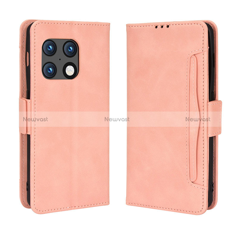 Leather Case Stands Flip Cover Holder BY3 for OnePlus 10 Pro 5G