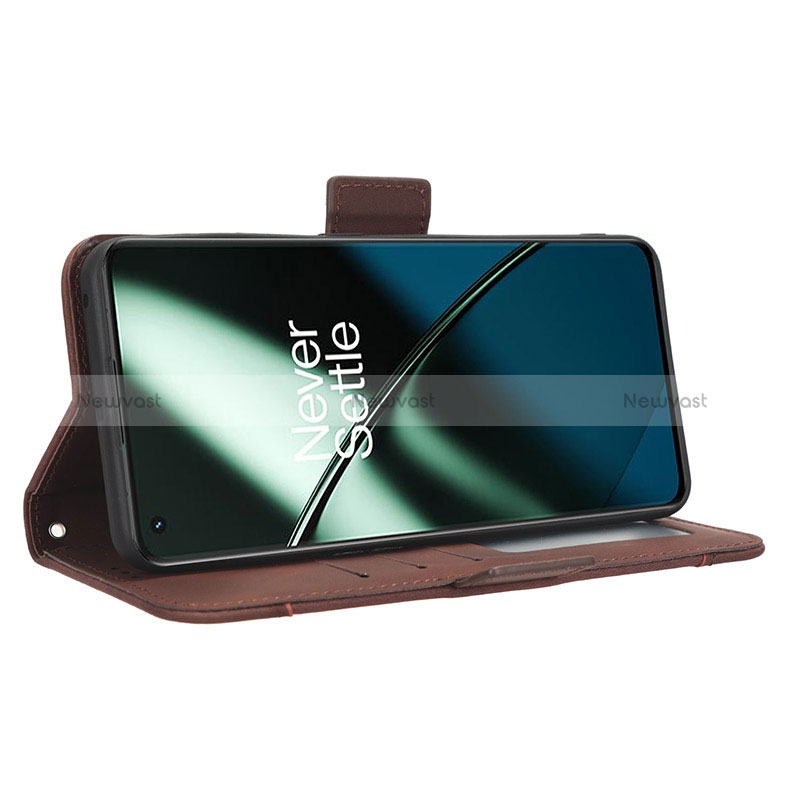 Leather Case Stands Flip Cover Holder BY3 for OnePlus 11 5G