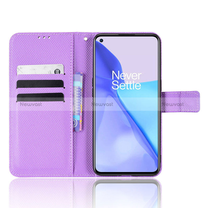 Leather Case Stands Flip Cover Holder BY3 for OnePlus 9 5G