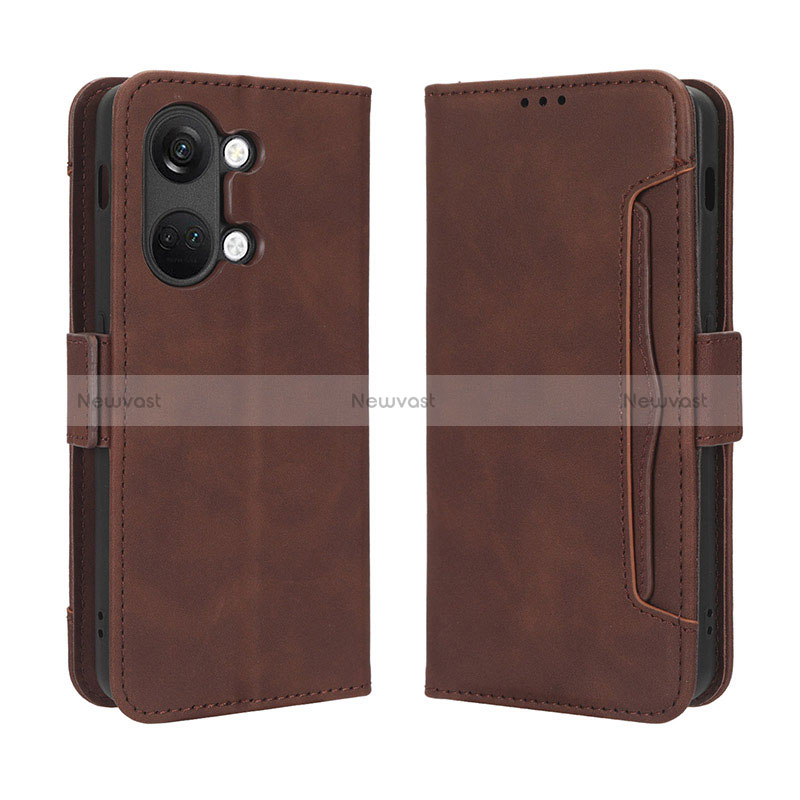 Leather Case Stands Flip Cover Holder BY3 for OnePlus Ace 2V 5G