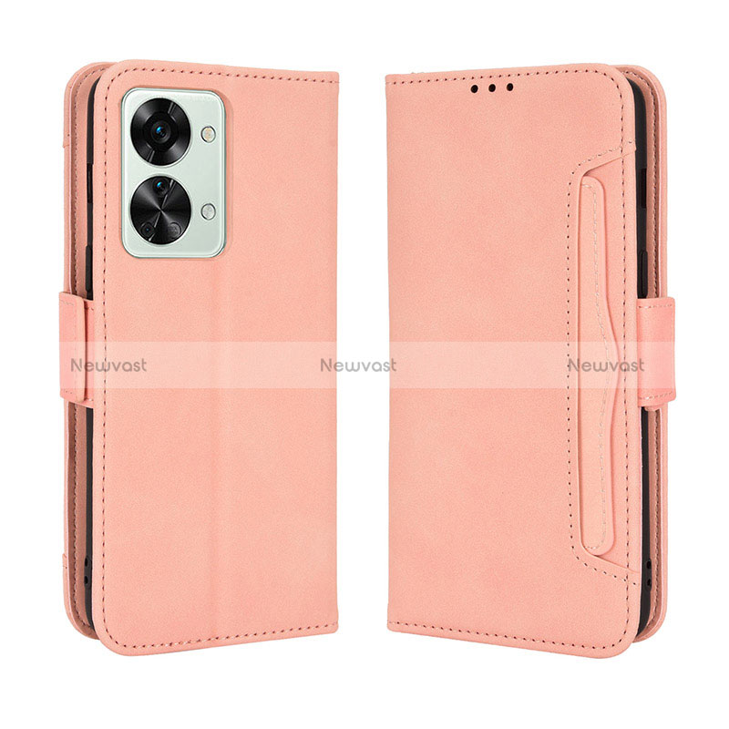 Leather Case Stands Flip Cover Holder BY3 for OnePlus Nord 2T 5G