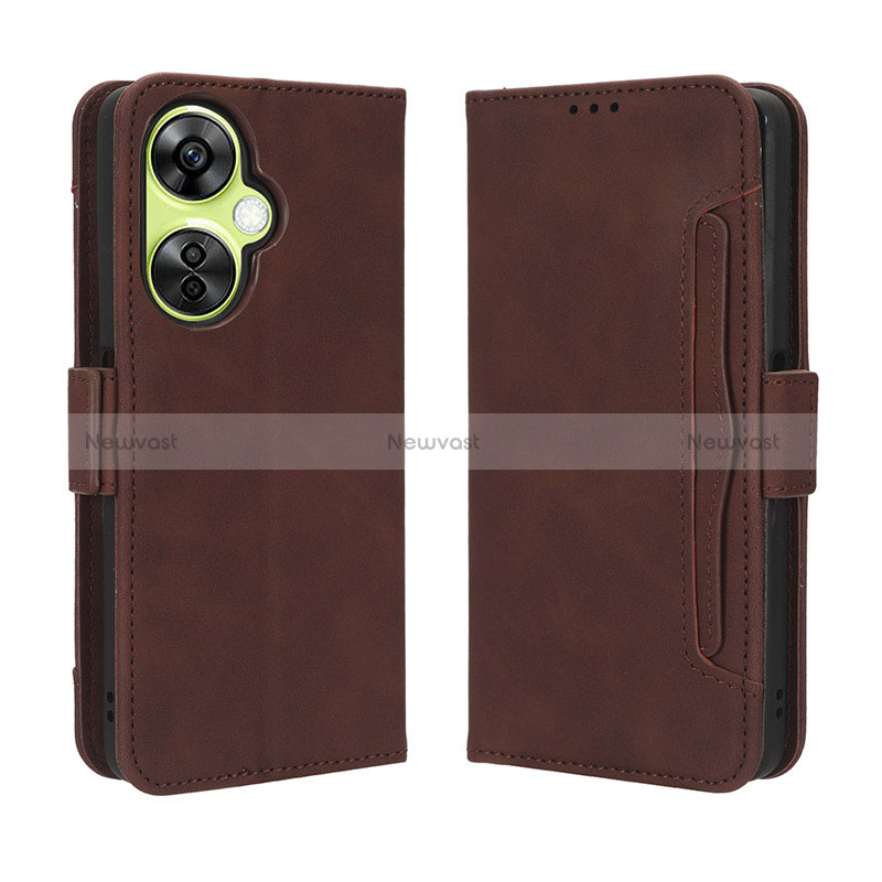 Leather Case Stands Flip Cover Holder BY3 for OnePlus Nord CE 3 5G