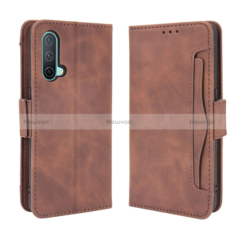 Leather Case Stands Flip Cover Holder BY3 for OnePlus Nord CE 5G