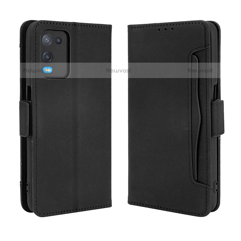 Leather Case Stands Flip Cover Holder BY3 for Oppo A54 4G