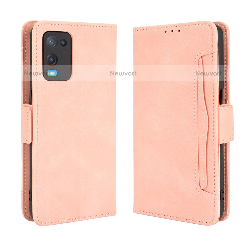 Leather Case Stands Flip Cover Holder BY3 for Oppo A54 4G