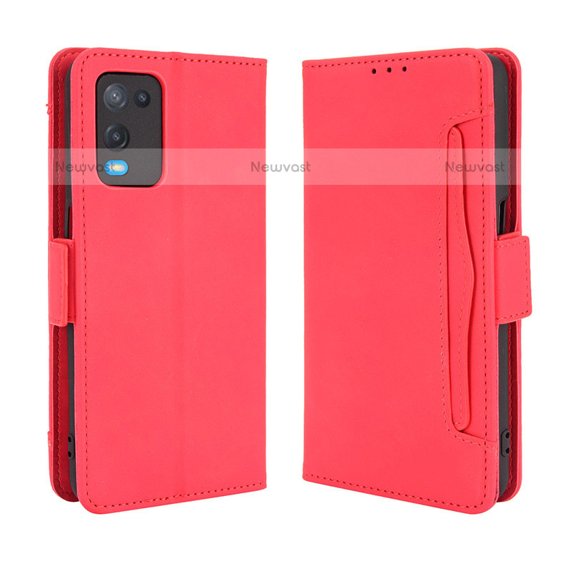 Leather Case Stands Flip Cover Holder BY3 for Oppo A54 4G